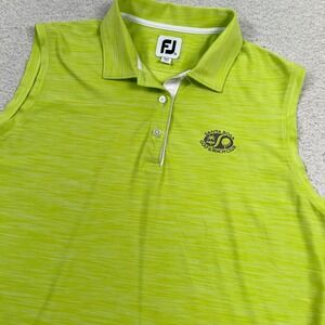 Footjoy Performance Sleeveless Polo Shirt Womens XL‎ Santa Rosa Golf Green